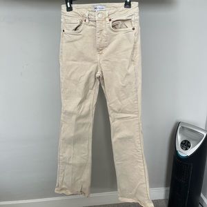 Zara High Waisted Flare Jeans Size 2